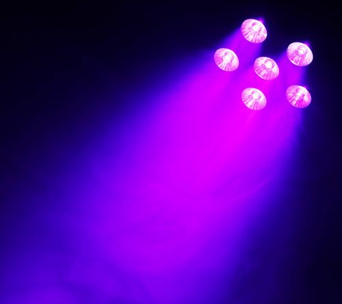 IBIZA PARLED606UV LED PAR Scheinwerfer UV 6x6 Watt schwarzlicht Disco Spot