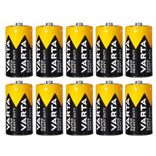 10x VARTA  Super Heavy Duty Batterie 1,5V Baby C MN1400 R14