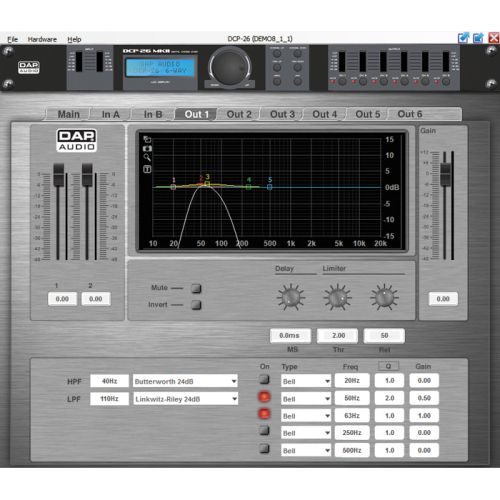 DAP Audio DCP-26 MKII digitale Frequenzweiche