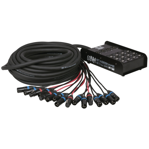 DAP Audio CobraX 12 IN 4 OUT StageSnake Multicore XLR Kabel Stagebox 15 Meter
