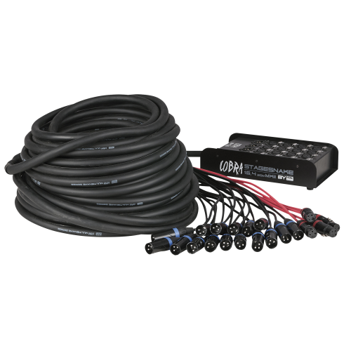 DAP Audio CobraX 24 IN 4 OUT StageSnake Multicore XLR Kabel Stagebox 30 Meter