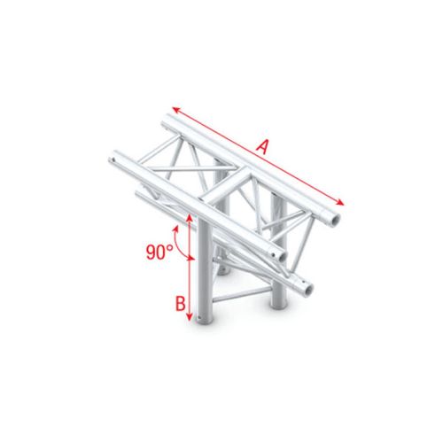 Milos Deco-22 Triangle truss - T-Cross vertical 3-way - apex down