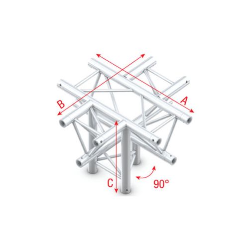 Milos Deco-22 Triangle truss - Cross + down 5-way - apex down