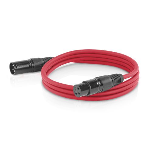 5x ETEC XLR Audio Kabel 1,5m Mikrofonkabel rot