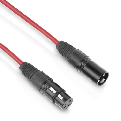10x ETEC XLR Audio Kabel 1,5m Mikrofonkabel rot