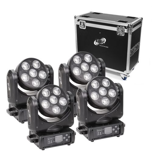ETEC LED Moving Head Pacto Wash COB-630 Set mit Flightcase