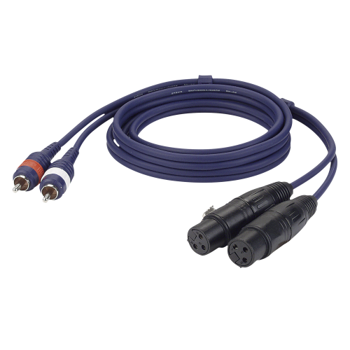 DAP Audio FL25 - 2 RCA Male L/R > 2 XLR/F 3 p. Kabel