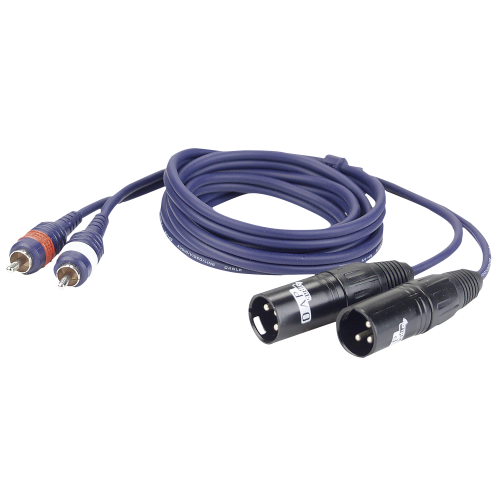 DAP Audio FL26 - 2 RCA Male L/R > 2 XLR/M 3 p. Kabel