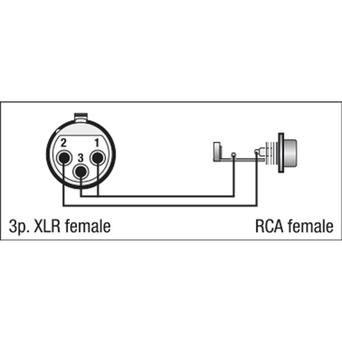 DAP Audio FLA33 - XLR F. 3p. > RCA F. Adapter