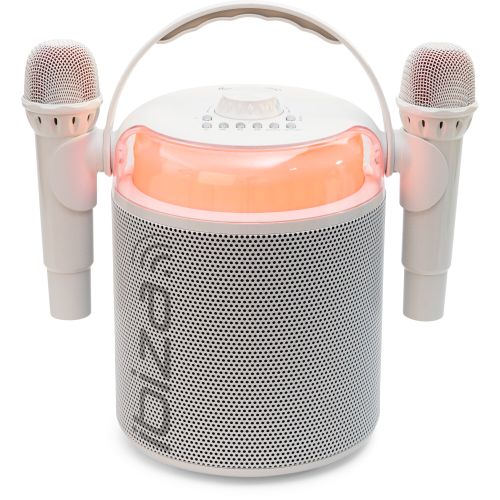 IBIZA akkubetriebener Karaoke Lautsprecher 120W weiß