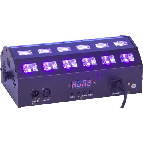 IBIZA LED-STUV24 Fluter 24x3 Watt UV/Warmweiß LED DMX Effekt Scheinwerfer