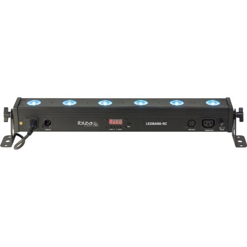 IBIZA LEDBAR6-RC DMX LED BAR 6x8W RGBW MIT FERNBEDIENUNG