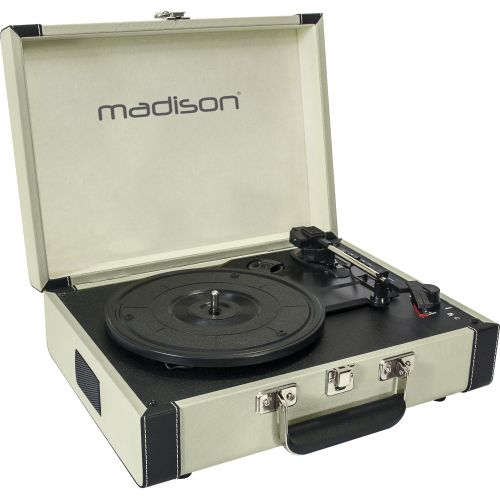 MADISON MAD-RETROCASE-BLU NOSTALGIA RECORD CASE WITH BLUETOOTH USB SD AND RECORDING FUNCTION