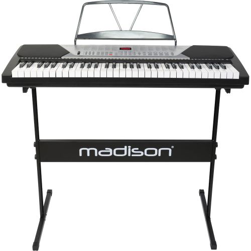 MADISON MEK61128-PACK elektronisches 61-Tasten Keyboard Set mit Mikrofon und Stativ