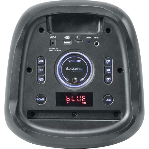 IBIZA MERCURE50 Akku aktiv Lautsprecher Box 500W LED USB Micro-SD Bluetooth Player