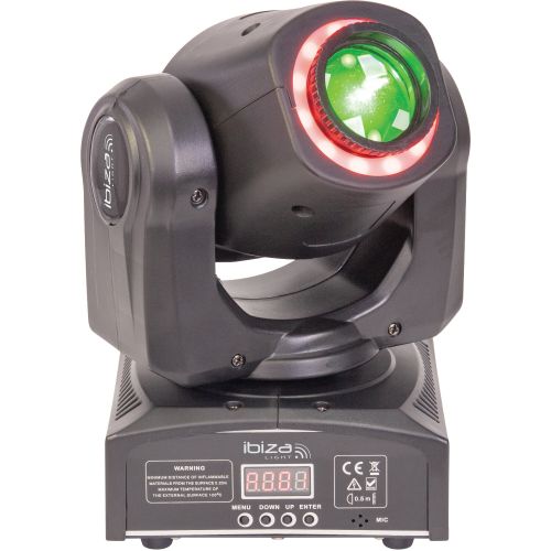 IBIZA MHSPOT30-FX LED Moving Head Spot mit LED Ring