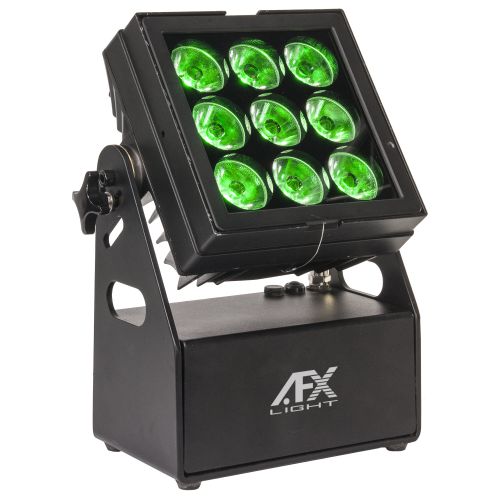 AFX MOBICOLOR9 Akku LED Outdoor PAR Scheinwerfer mit 9x15W RGBL Wireless DMX IP65