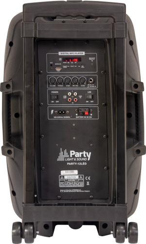 PARTY PARTY-12LED TRAGBARES AKKU 12 Soundsystem inkl. Funkmikrofon USB SD Player Radio Bluetooth