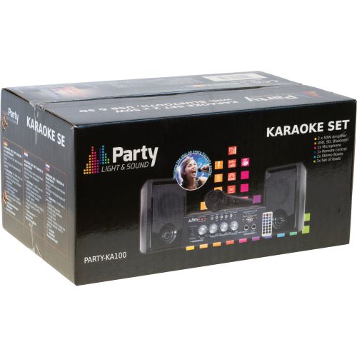 PARTY PARTY-KA100 KARAOKE SET 2x50W MIT USB SD BLUETOOTH