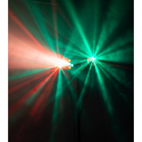 PARTY SPINLED FX-BAR mit ASTRO Effekt, WASH Effekt, Schwarzlichtstroboskop & RG-Lasern