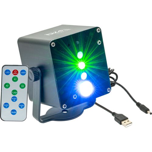 IBIZA TINYLED-LASRGB Akkubetriebener 3W RGB LED & Laser