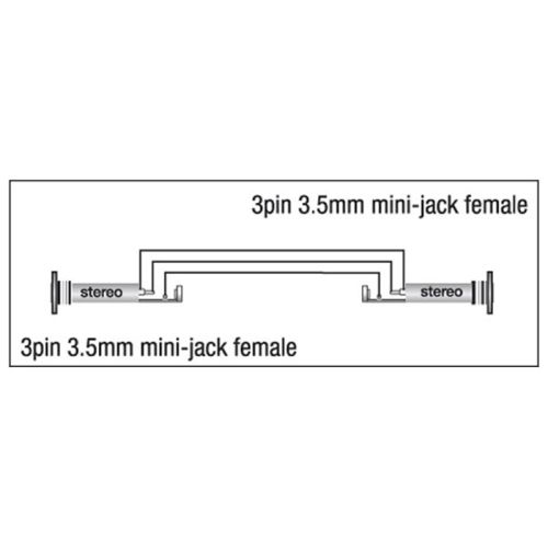 DAP Audio XGA02 - Mini Jack/F > Mini Jack/F Adapter