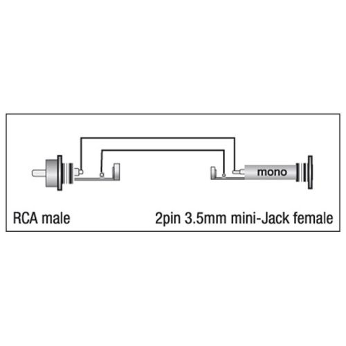 DAP Audio XGA04 - RCA/M > Mini Jack/F Adapter
