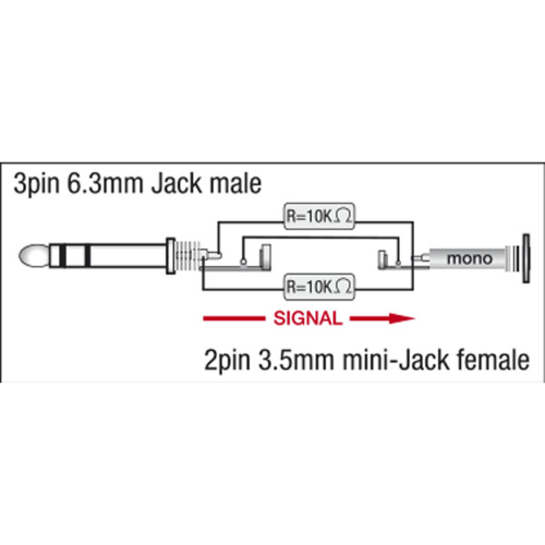 DAP Audio XGA12 - Jack/M stereo > Mini Jack/F Adapter