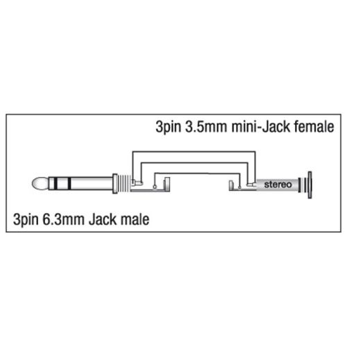 DAP Audio XGA13 - Jack/M stereo > Mini Jack/F Adapter