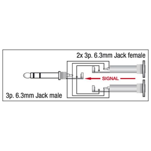 DAP Audio XGA20 - Jack/M stereo > 2 x Jack/F Adapter