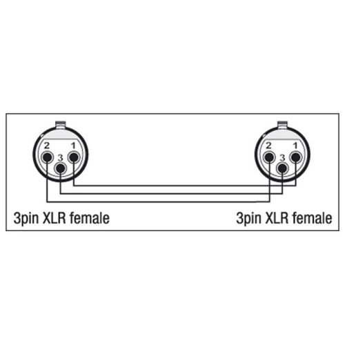 DAP Audio XGA21 - XLR/F 3p. > XLR/F 3p. Adapter