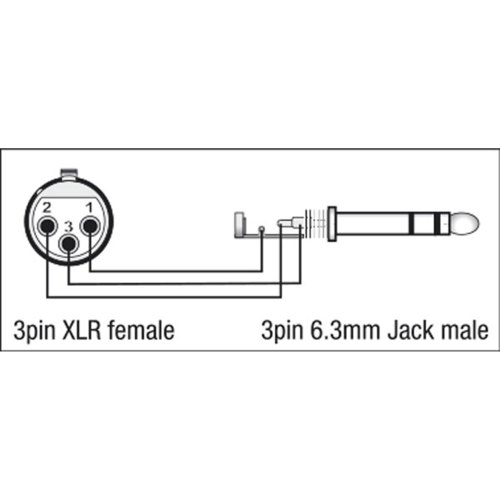 DAP Audio XGA24 - XLR/F 3p. > Jack/M Stereo Adapter