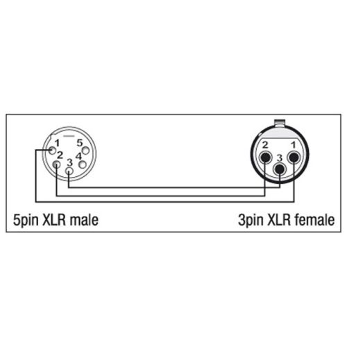DAP Audio XGA29 - XLR/M 5p. > XLR/F 3p. Adapter