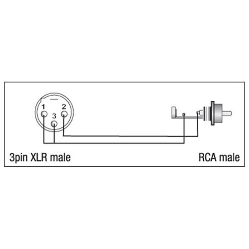 DAP Audio XGA32 - XLR/M 3p. > RCA/M Adapter