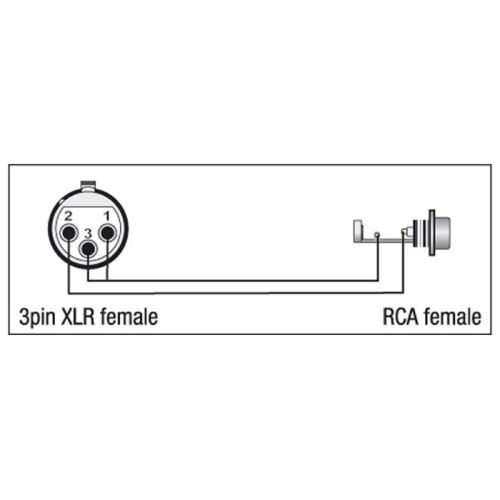 DAP Audio XGA33 - XLR/F 3p. > RCA/F Adapter