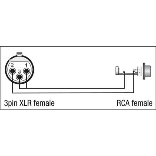 DAP Audio XGA33 - XLR/F 3p. > RCA/F Adapter